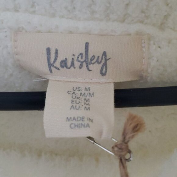 Kaisley White Sweater Soft Top Size M - Picture 3 of 4